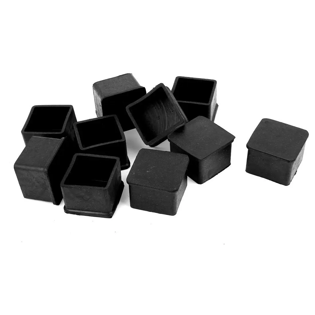 

PHFU Furniture Chair Square Leg Protector Rubber Foot 38x38mm 10Pcs Black