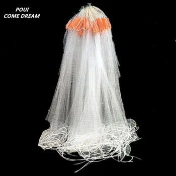 

H0.6m-1.2m fishing net L20M single laye 10mm-15mm mesh fish trap sticky outdoor red de pesca floating fishing network nylon net