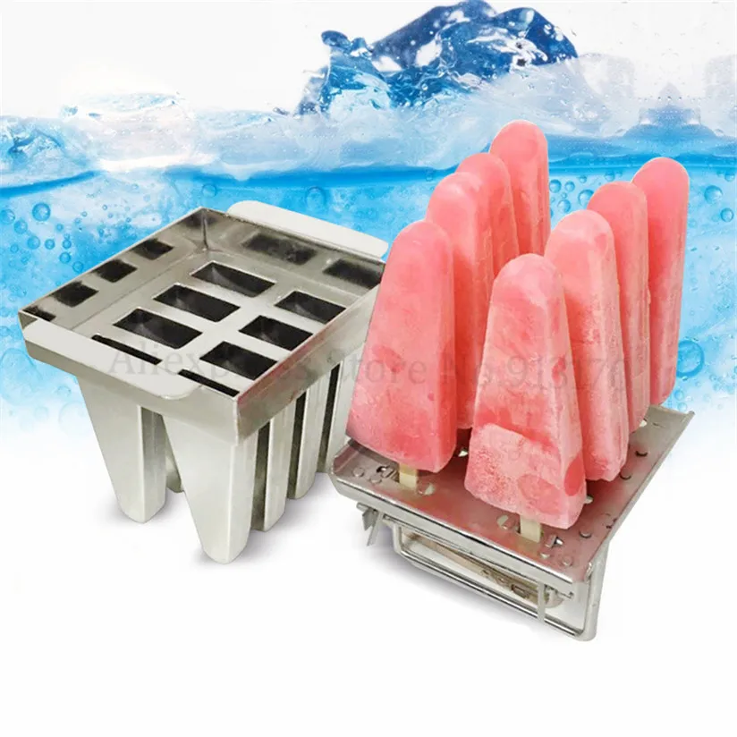 Popsicle Mould 8 Molds/tray Icelolly Mold Durabe Stainless Steel Diy