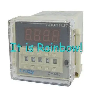 

Free Shipping DH48J AC 48V 50/60Hz 8 Pin Terminals 1-999900 Digital Counter Relay