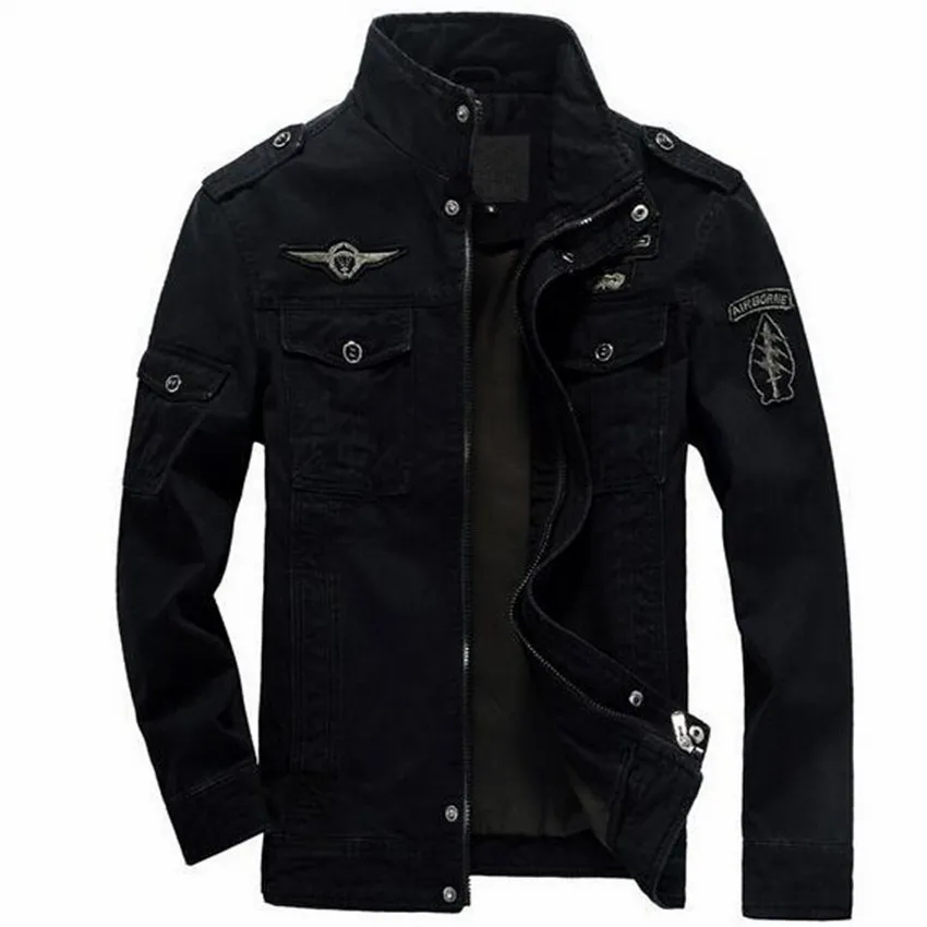 Мужская куртка бомбер хлопковая бежевая Армейская 2018|men coat|bomber jacket men 2016cotton bomber |