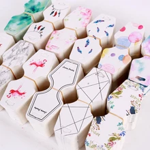 Новое поступление 100 шт 4,5x10,8 см красочные бумажные карты печать ювелирных изделий ожерелье браслет Висячие бирки ювелирных изделий дисплей карты этикетки