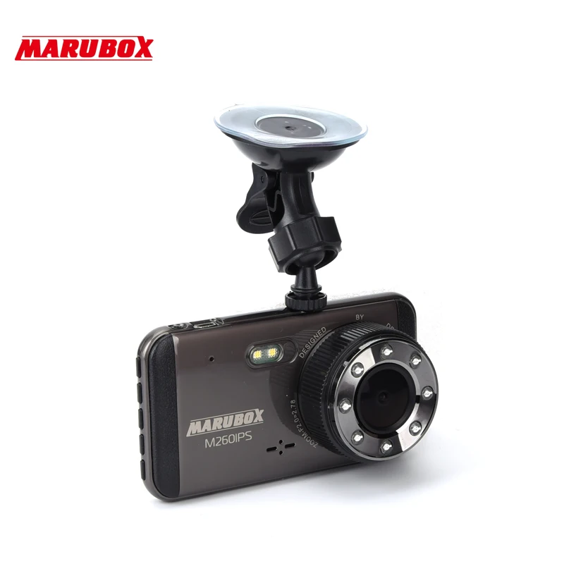 Marubox M260IPS Двухканальный автомобильный видеорегистратор качество записи Full HD
