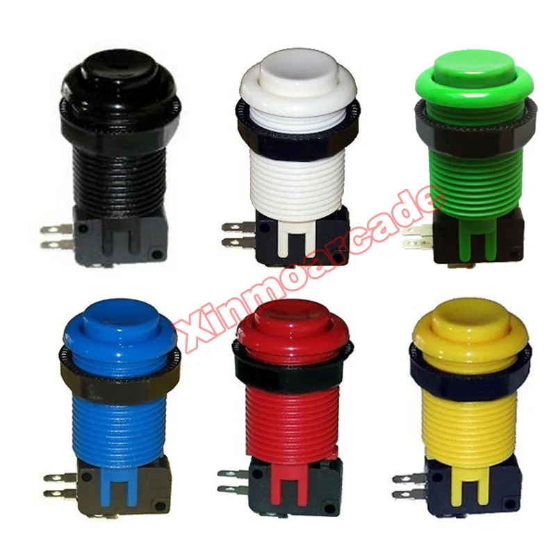 6pcs of 28mm Arcade American HAPP style push button with micro-switch for JAMMA MAMA arcade DIY Parts 6pcs of 28mm Arcade American HAPP style push button with micro-switch for JAMMA MAMA arcade DIY Parts