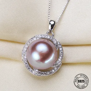 

Fashion S925 Silver Pearl Necklace Pendant Woman DIY Accessories Semi-finished Parts Fittings Mountings Products Jewelry Making