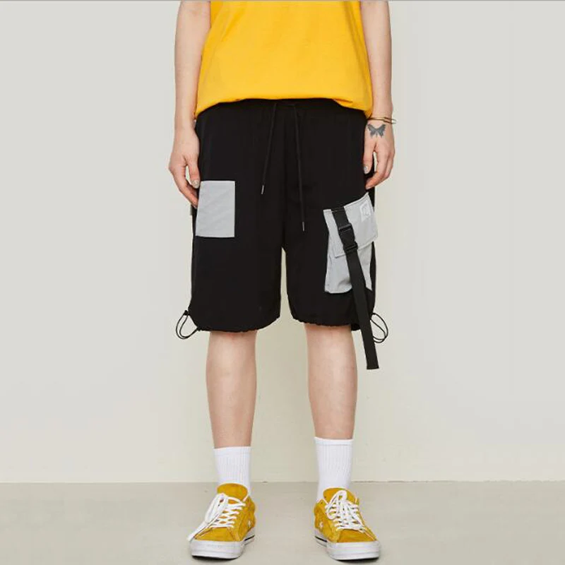 April MOMO мужские шорты с большим количеством карманов для мужчин свободная летняя брендовая одежда мужские шорты на шнурке Уличная Повседневная шорты
