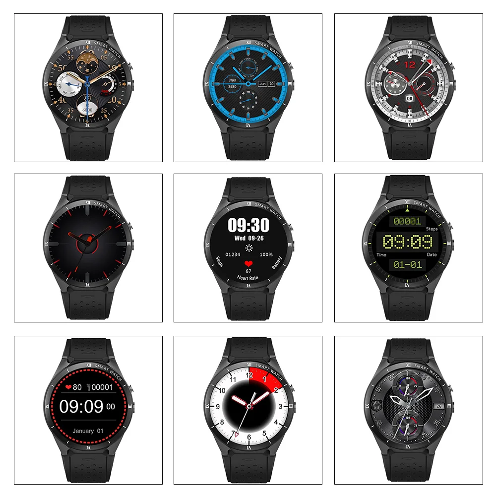 KingWear KW88 Pro 3G Smartwatch Phone 1.39 inch Android 7.0 MTK6580 Quad Core 1.3GHz 1GB RAM 16GB R