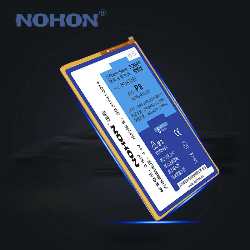 Аккумулятор NOHON для телефона huawei P9 G9 G9 Lite Honor 8 5c 2900 мАч-3000 мАч, литий-полимерные аккумуляторы большой емкости HB366481ECW