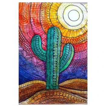 

5D DIY Diamond Painting sunflowers cactus art Full Square Round Embroidery painting Cross Stitch Mosaic art wall painting JS4737