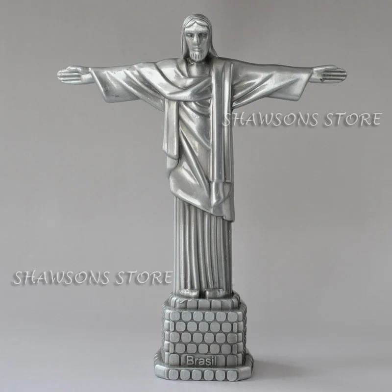 

Diecast Metal Architecture Model Brazil Cristo Redentor Miniature Souvenir Building Replica