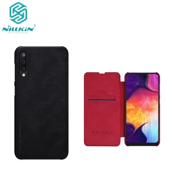 

10pcs/lot Wholesale NILLKIN Qin Series Wallet Flip Leather Case For Samsung Galaxy A50 Genuine Flip Leather Case