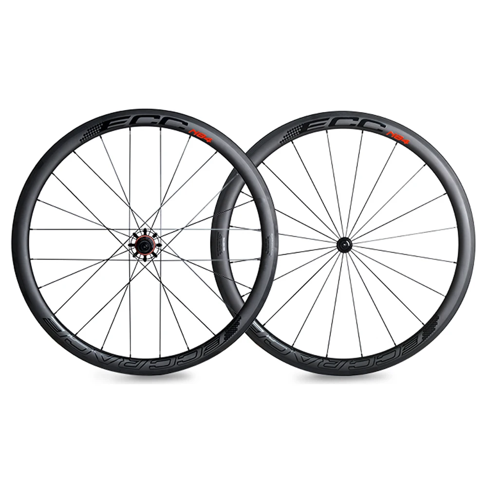 ECC N84A Углеродные колеса прямые тяги низкое сопротивление колесо для дорожного байка 40 мм диски из углеродного сплава 700C велосипедные колеса
