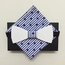 Галстук Для мужчин S из дерева ручной работы галстук-бабочка S Боути с Dot Stripe Pocket Square для Для мужчин деревянный галстук-бабочка Свадебный галстук наборы