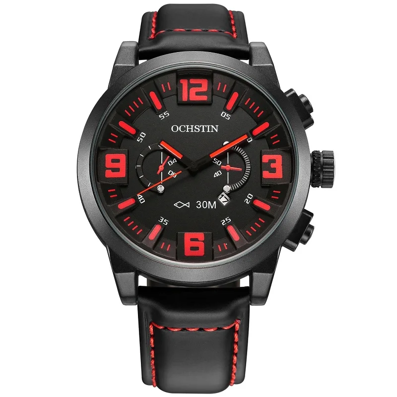 2016 Fashion Men s Watches Top Brand Luxury Waterproof Watch Men Leather Sport Quartz Wrist Watch
