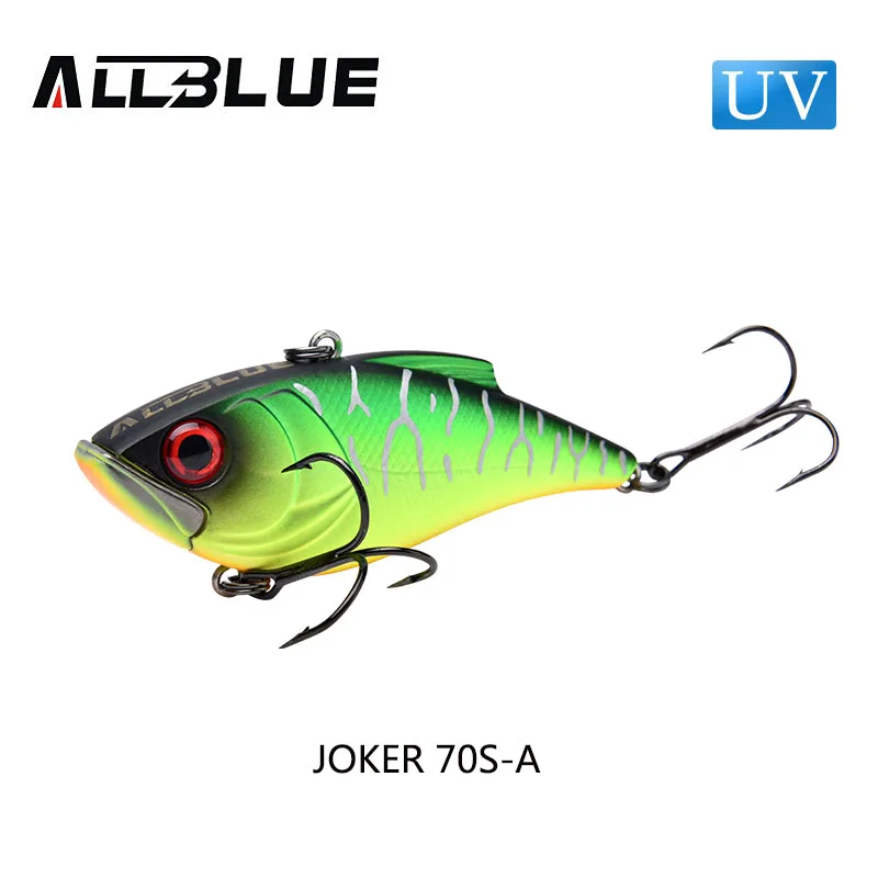 ALLBLUE новые модели 70 мм 17 г VIB жесткая приманка для рыбалки 6 цветов высокоотзывчивая безлиповая кренкбейт снасти для подледной рыбалки - Цвет: JOKER 70S A