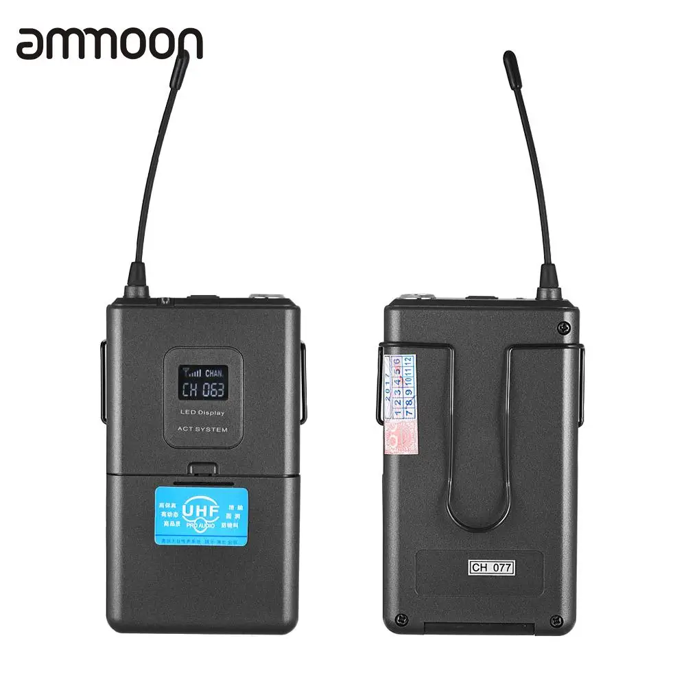 Ammoon 4S Professional 4 канал частоты UHF Беспроводные ПЕТЛИЧНЫЕ воротник с лацканами Clip-on микрофон системы 4 микрофона 1 беспроводной приемник