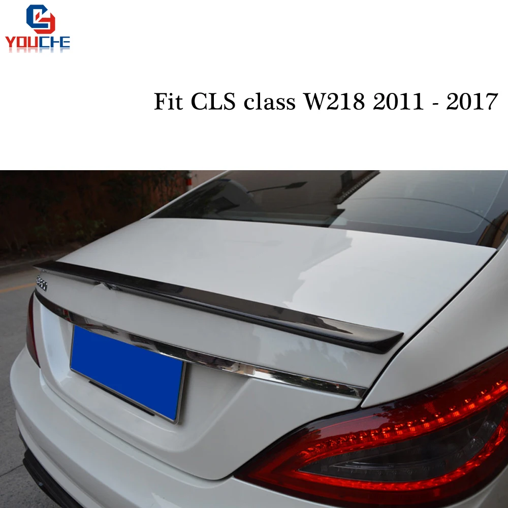 AMG стиль углеродного волокна автомобильные аксессуары задний багажник спойлер для Mercedes W218 CLS класс 2011- CLS350 CLS500