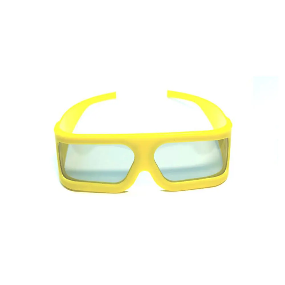 5pcs Plastic yellow Frame IMAX 3d glasses polarized linear 3d glasses for 3D movies 45/135 degree 3d cinema glasses