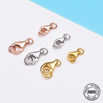 

Silvery/Golden/Rose Gold 925 sterling Silver Lobster Clasp Silver,1 Piece DIY Bracelet Necklace Jewellery accessories