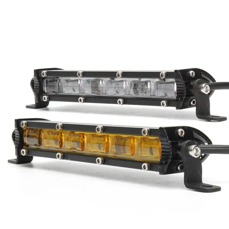 

7 inch Car Flood Light Bar universal for Offroad SUV Bota White Yellow Work Driving Lamp 30W Waterproof LED Work Light