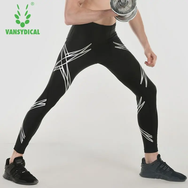 

Vansydical Men Compression Running Pants Fitness Sports Leggings Compression Tights Running Tights Workout Yoga Men Gym Pants