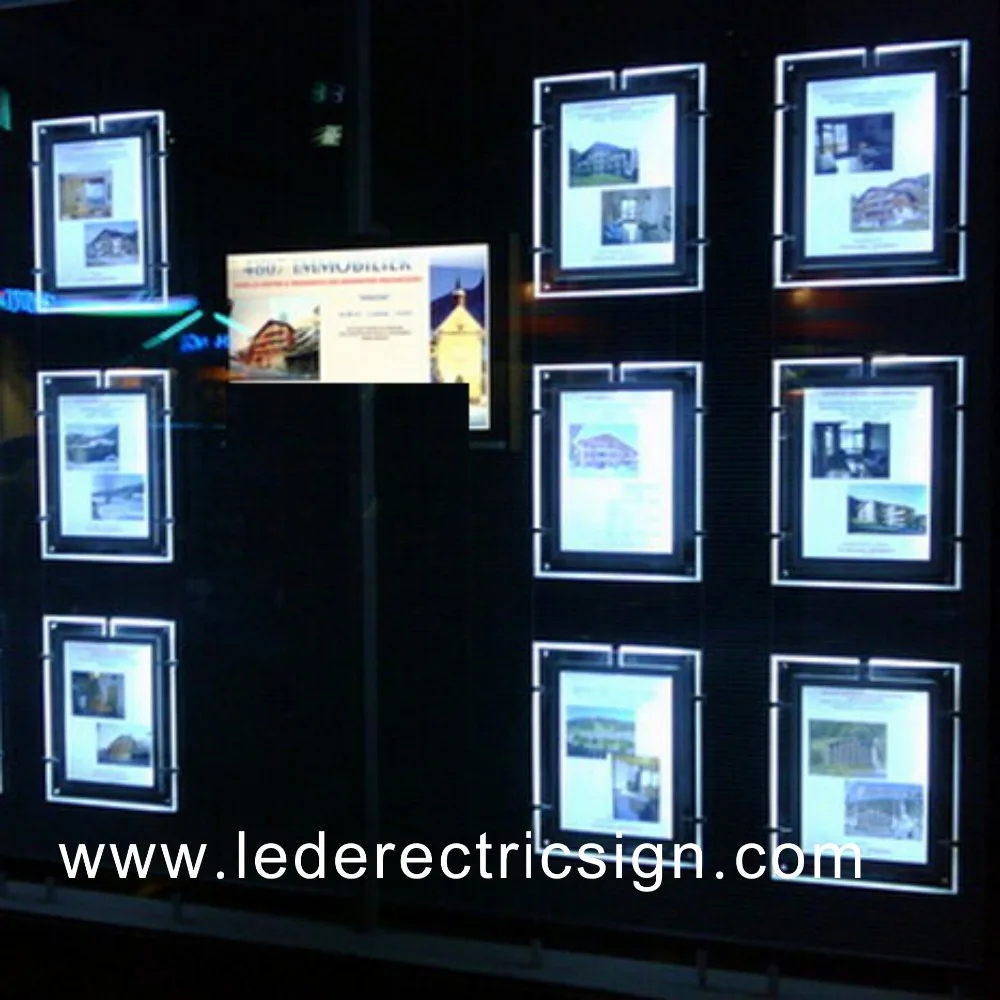 Buy window display ultra thin crystal led light box