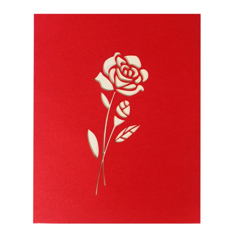 3D всплывающие поздравительные открытки Фантастический цветок ручной работы подарок природа любовь с кучей роз на день рождения с цветами