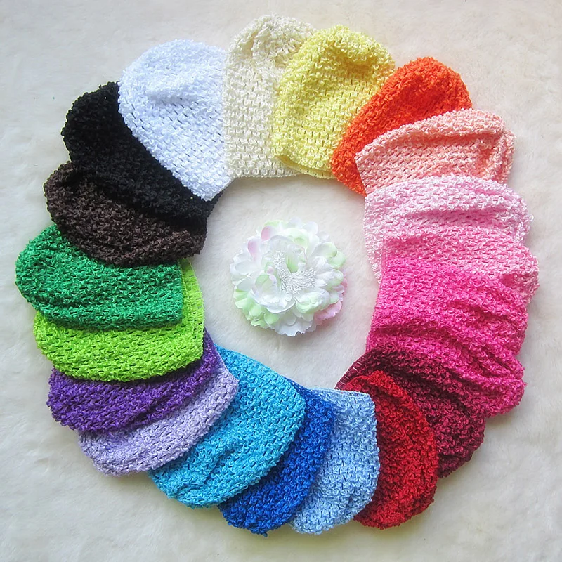 wholesale various color knitted infant caps high quality baby hats cap