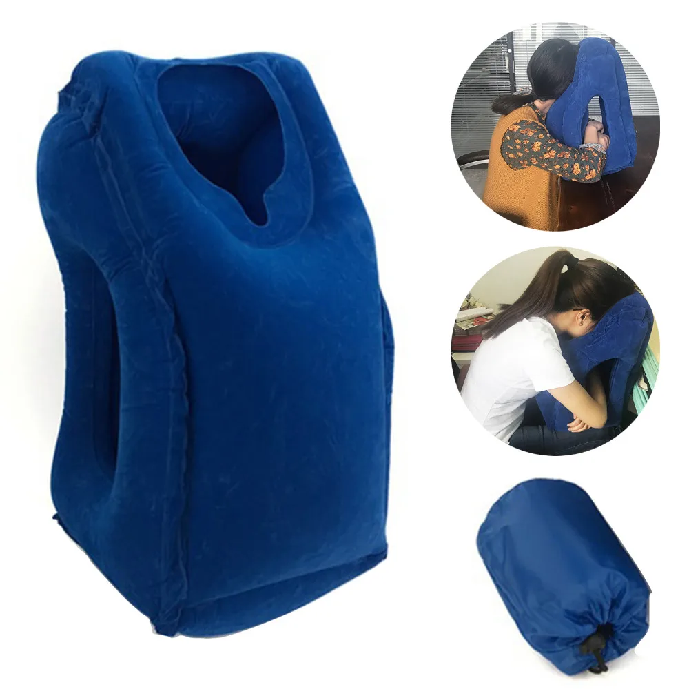 Hot 5 Colors Inflatable Travel Pillow Cushion Innovative Airplane