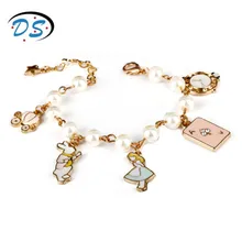 Сладкие ювелирные изделия Алиса в Браслеты страна чудес браслеты звено цепи браслеты женский браслет