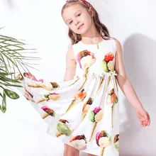 W. L. Monsoon/платье с мороженым для девочек Vestidos, г., летние Брендовые костюмы принцессы, Детские платья для девочек, одежда, robe fille enfant
