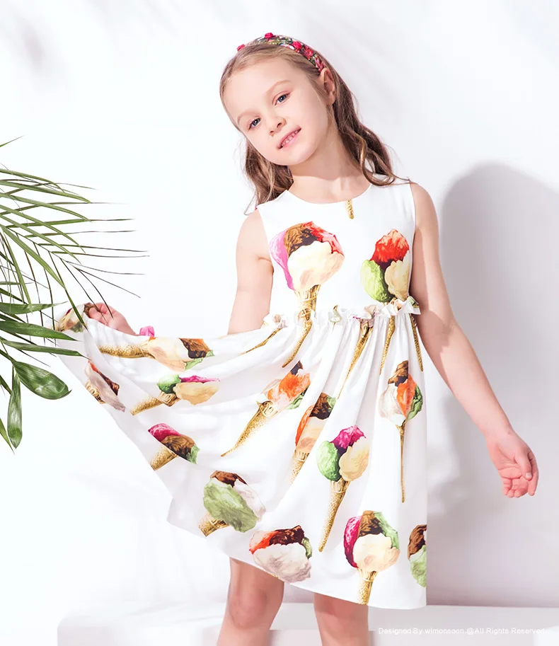 W.L.Monsoon Girls Ice Cream Dress Vestidos 2017 Summer Brand Princess Costumes Kids Dresses for Girls Clothes Robe Fille Enfant W.L.Monsoon Girls Ice Cream Dress Vestidos 2017 Summer Brand Princess Costumes Kids Dresses for Girls Clothes Robe Fille Enfant