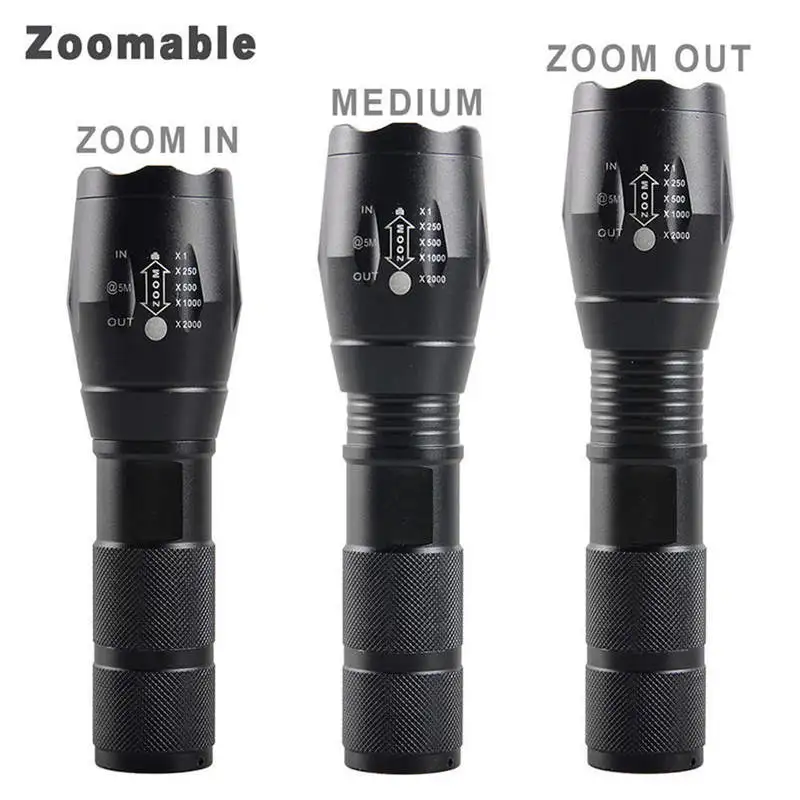 Bright 5000LM X800 T6 LED Flashlight Torch Lamp G700 Light Kit led flashlight 18650 rechargable torch flashlight #4S6 (9)