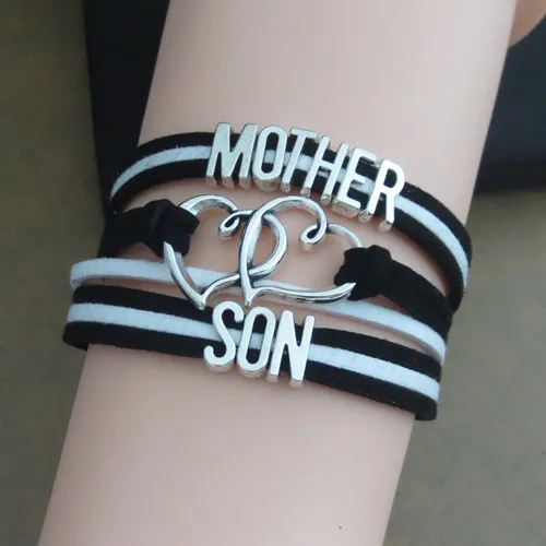 Moda a mi hijo de Acero Inoxidable Hombres Pulsera alentar Joyería Regalo de Cumpleaños