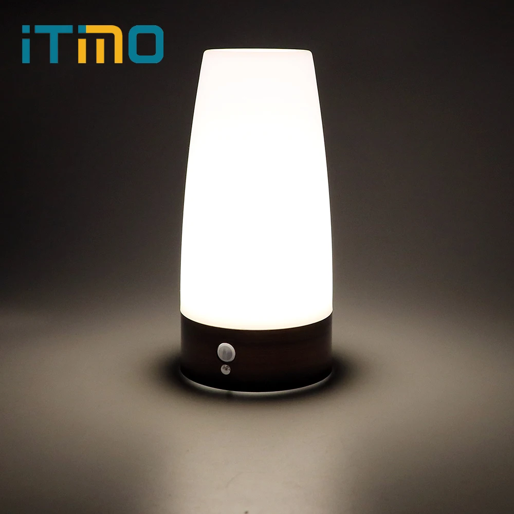 

ITimo Table Lamp Convenience Warm White Wireless Light Sensor + PIR Motion Sensor Bedroom Light PIR Night Light