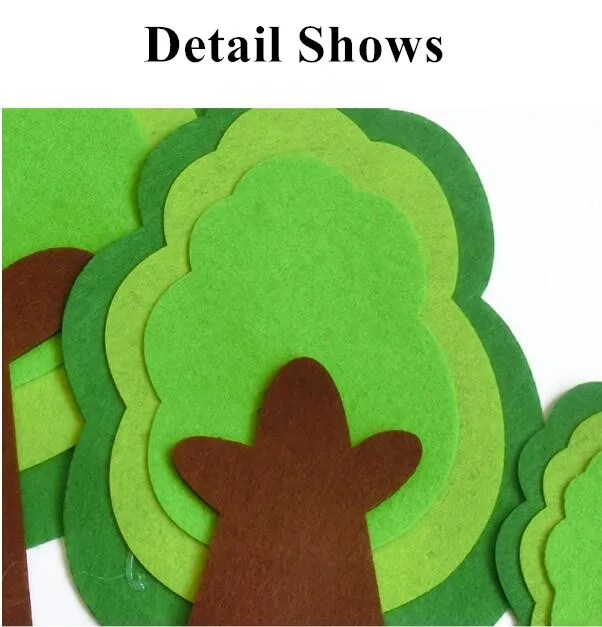 DIY ткань лесное Дерево Трава цветок ручной работы резка Войлок ремесла ткань нетканый материал для детей украшения дома комнаты