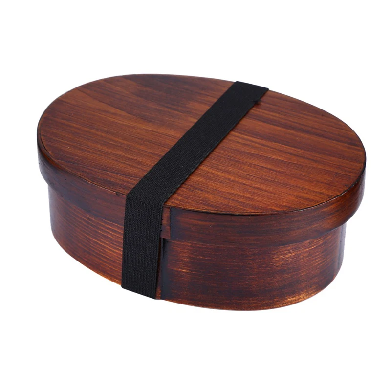 Wood Lunch Box Japanese Bento Boxes Handmade Natural Wooden Sushi Box Portable Food Container Dinnerware Set (7)