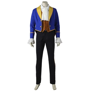 

Beauty And The Beast Cosplay Costume Prince Adam Cosplay Anime Outfit Halloween Men Coat Gentleman Adult Clothes Custom Made