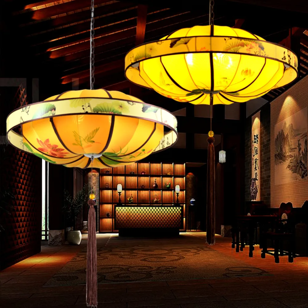 

Chinese style cloth pendant lamps Handmade Classical Tea House Study restaurant Cafe lighting pendant lights ZA622 ZL200 YM