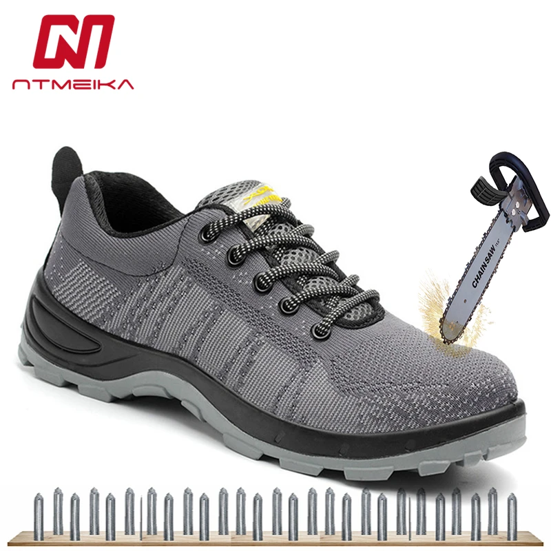 

Fashion Mens Safety Work Shoes Steel Toe Cap Size 38-45 Work Boots Puncture-proof Safety Boots Protective Casual Sneakers Men