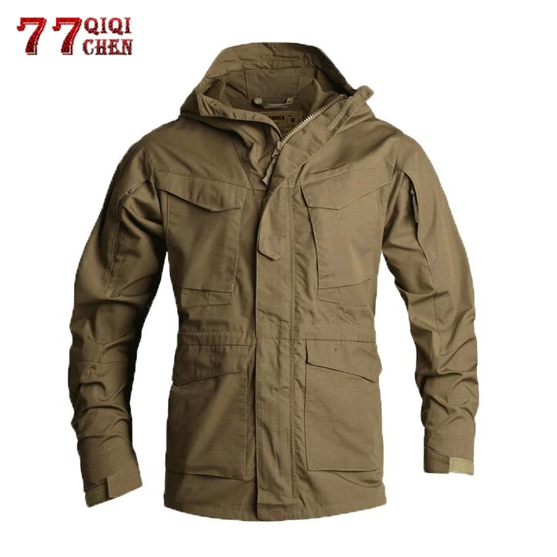 

Men's Military Camouflage Jacket Spring Autumn Army Field Tactical Windbreaker Jacket Trench Pilot Coats Hoodie Casaco Masculino