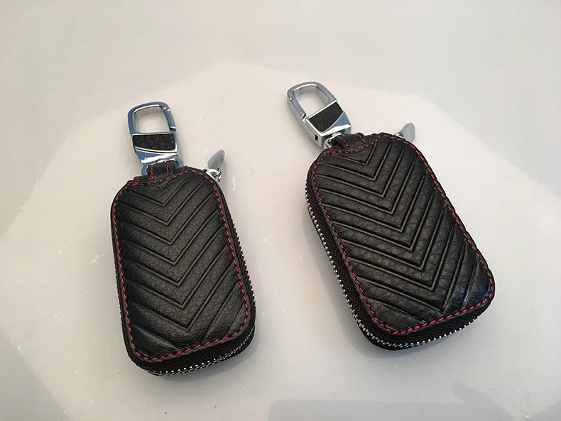 

Genuine Cow Leather Men & Women Homehold Key Bag Car Key Bag Wallet Multi Function Key Case Fashion Housekeeper Holders
