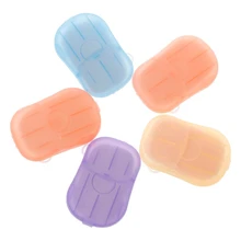 5 коробок портативный путешествия открытый мини одноразовые Ароматические пены мыло бумажный лист