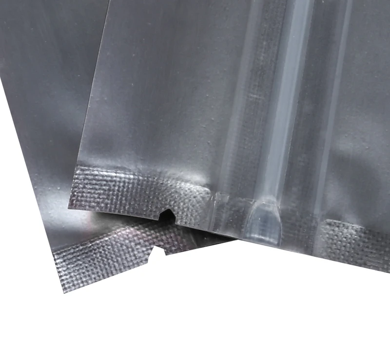 100 шт 8,5x13 см(3,25x") перерабатываемые Матовые прозрачные передние Ziplock Сумки для хранения прорези металлический Mylar замок на молнии
