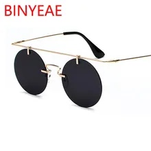 Ретро стимпанк красные круглые солнцезащитные очки без оправы дизайнерские женские роскошные золотые металлические круглые солнцезащитные очки мужские винтажные очки UV400