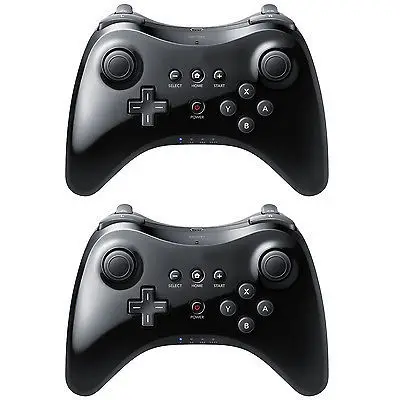 

2pcs Black High Quality U Pro Wireless Bluetooth Shock Game Controller Gamepad Joystick For Nintendo Wii U (Retail Packed)