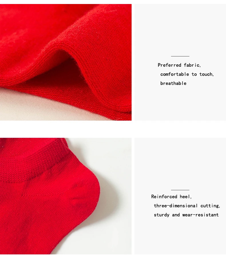 10 пар/лот мужские носки Красная Вышивка благословение хлопок без шоу женские носки китайский подарок искусство Свадебные пары короткие