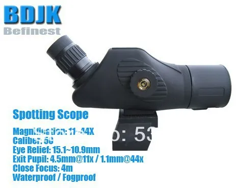 

Waterproof / Fog Proof Spotting Scope with 11X -44X Magnification and 50 Objective