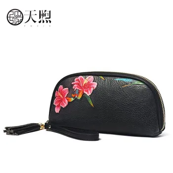 

Pmsix New women Genuine Leather bag famous brands fashion Luxury Original design Embossing handbags women leather clutch bags