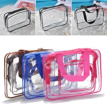 

Transparent PVC Bags Travel Organizer Clear Makeup Bag Beautician Cosmetic Bag Beauty Case Toiletry Bag Make Up Pouch Wash Bags